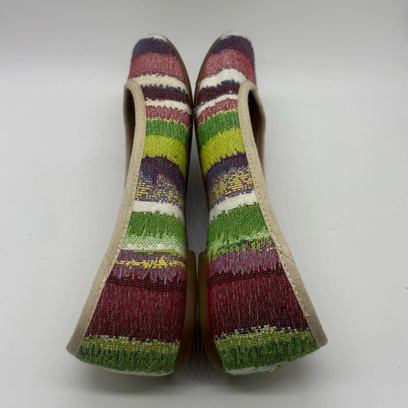 Born Women Abbee Ballet Flat Size 8.5 M Striped Round Toe Shoe Multicolor Comfy - Picture 5 of 9